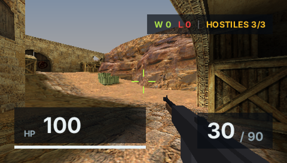 OpenStrike on PSP with a Solid JSX HUD
